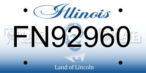 FN92960 Illinois License Plate