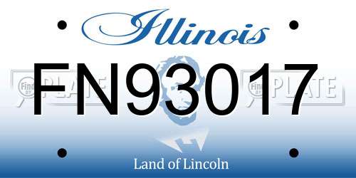 FN93017 Illinois License Plate