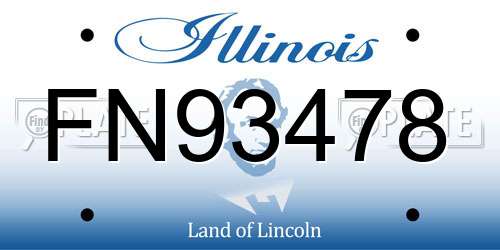 FN93478 Illinois License Plate