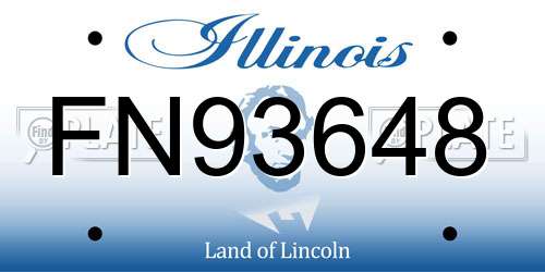 FN93648 Illinois License Plate