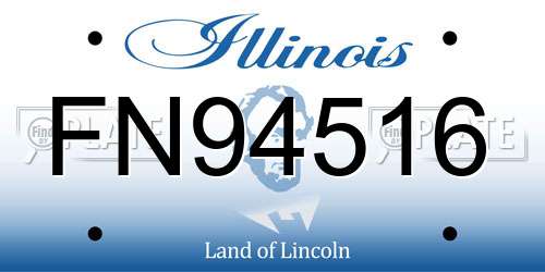 FN94516 Illinois License Plate