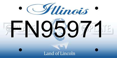 FN95971 Illinois License Plate