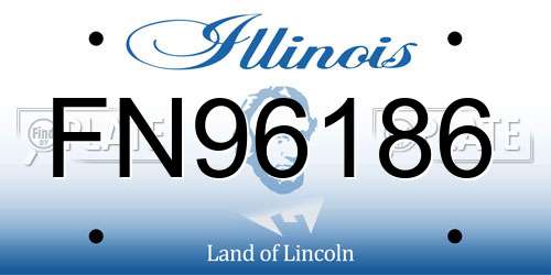 FN96186 Illinois License Plate