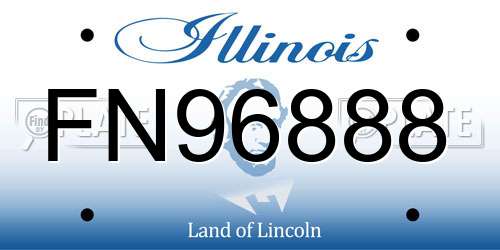 FN96888 Illinois License Plate