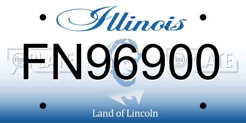 FN96900 Illinois License Plate