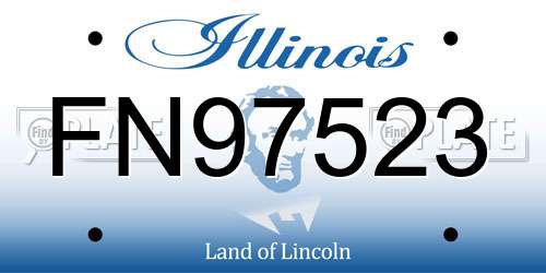 FN97523 Illinois License Plate