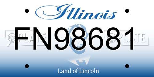 FN98681 Illinois License Plate