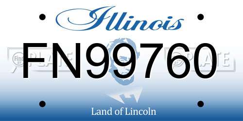 FN99760 Illinois License Plate