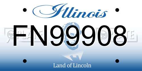 FN99908 Illinois License Plate