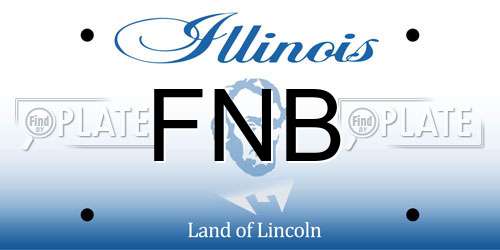 FNB Illinois License Plate