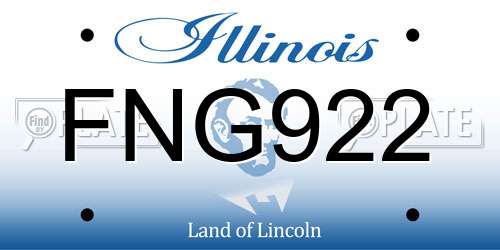 FNG922 Illinois License Plate