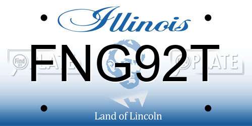 FNG92T Illinois License Plate