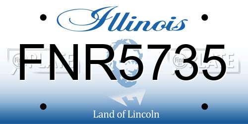 FNR5735 Illinois License Plate