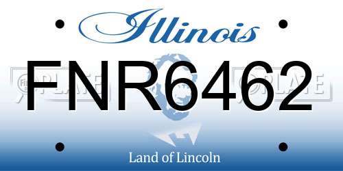 FNR6462 Illinois License Plate