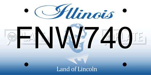 FNW740 Illinois License Plate