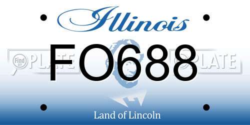 FO688 Illinois License Plate