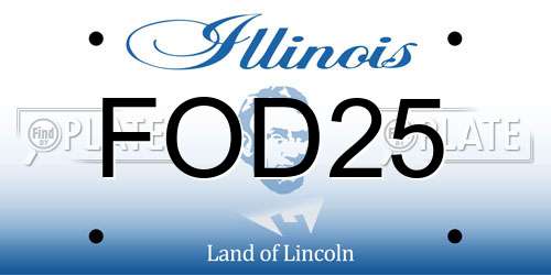 FOD25 Illinois License Plate