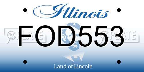 FOD553 Illinois License Plate