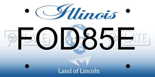 FOD85E Illinois License Plate