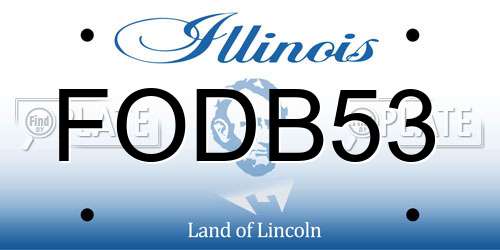 FODB53 Illinois License Plate