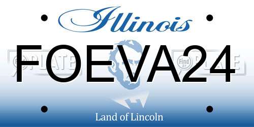 FOEVA24 Illinois License Plate