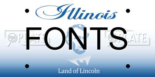 FONTS Illinois License Plate