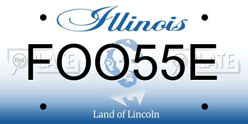 FOO55E Illinois License Plate