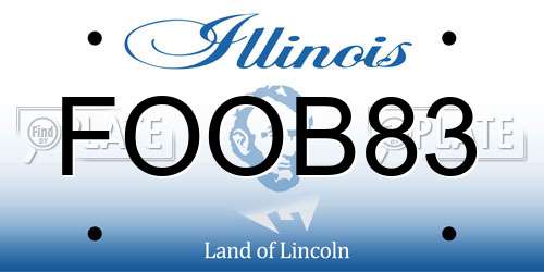 FOOB83 Illinois License Plate
