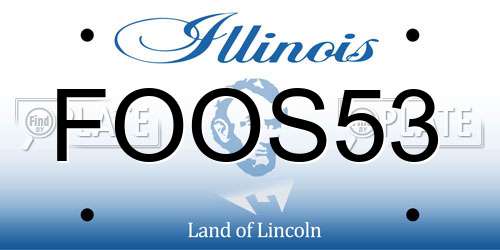 FOOS53 Illinois License Plate