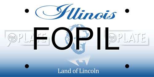 FOPIL Illinois License Plate