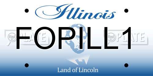 FOPILL1 Illinois License Plate