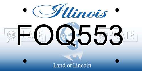 FOQ553 Illinois License Plate