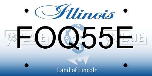 FOQ55E Illinois License Plate
