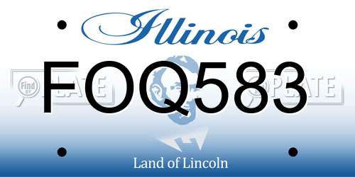 FOQ583 Illinois License Plate