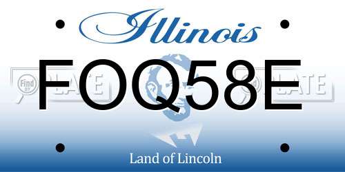FOQ58E Illinois License Plate