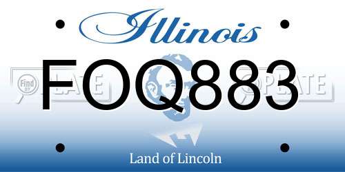 FOQ883 Illinois License Plate