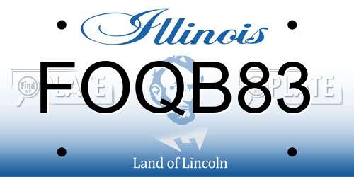 FOQB83 Illinois License Plate
