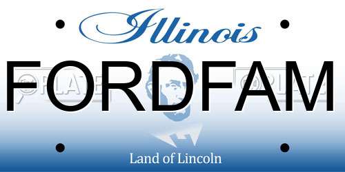 FORDFAM Illinois License Plate