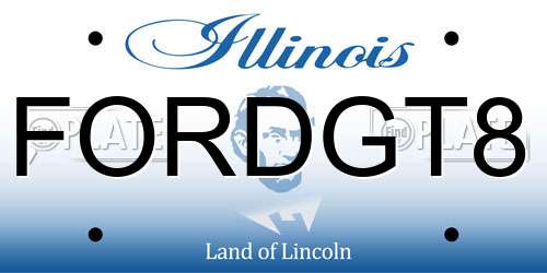 FORDGT8 Illinois License Plate