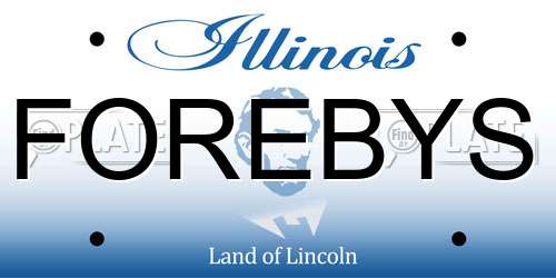 FOREBYS Illinois License Plate