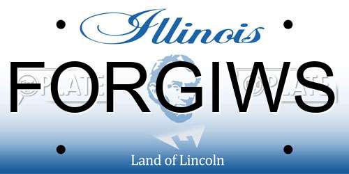 FORGIWS Illinois License Plate