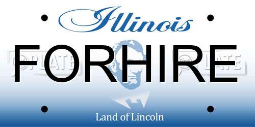 FORHIRE Illinois License Plate