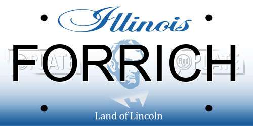 FORRICH Illinois License Plate