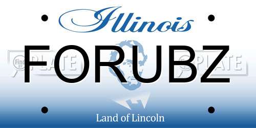 FORUBZ Illinois License Plate