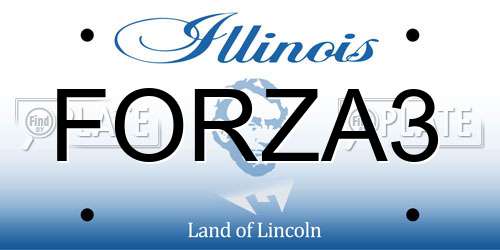 FORZA3 Illinois License Plate