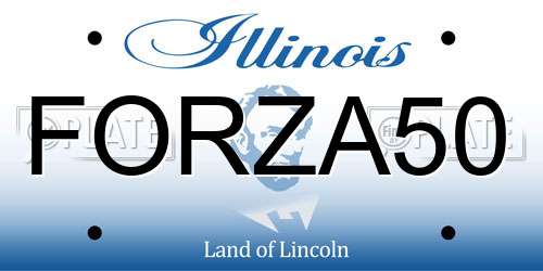 FORZA50 Illinois License Plate