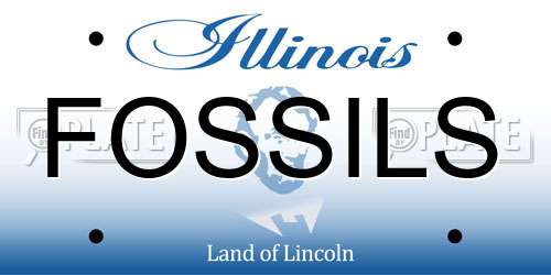 FOSSILS Illinois License Plate