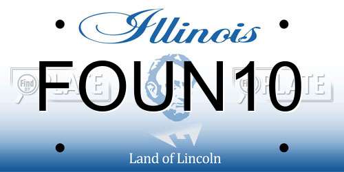 FOUN10 Illinois License Plate