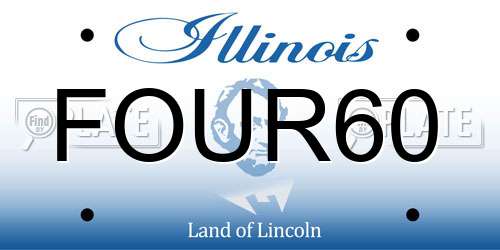 FOUR60 Illinois License Plate