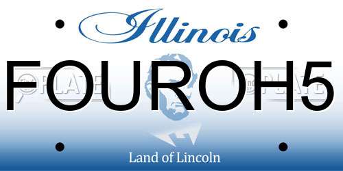 FOUROH5 Illinois License Plate